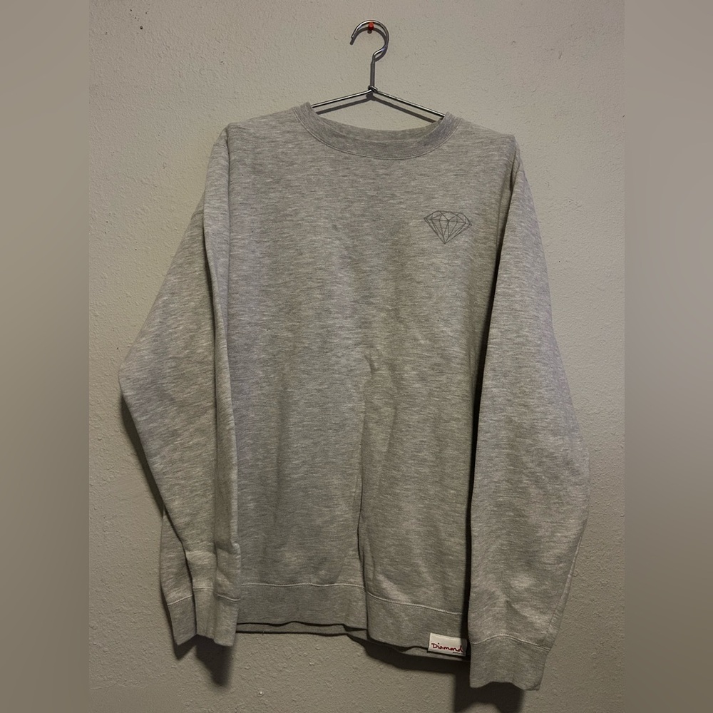 Gray Diamond Crewneck Sweater